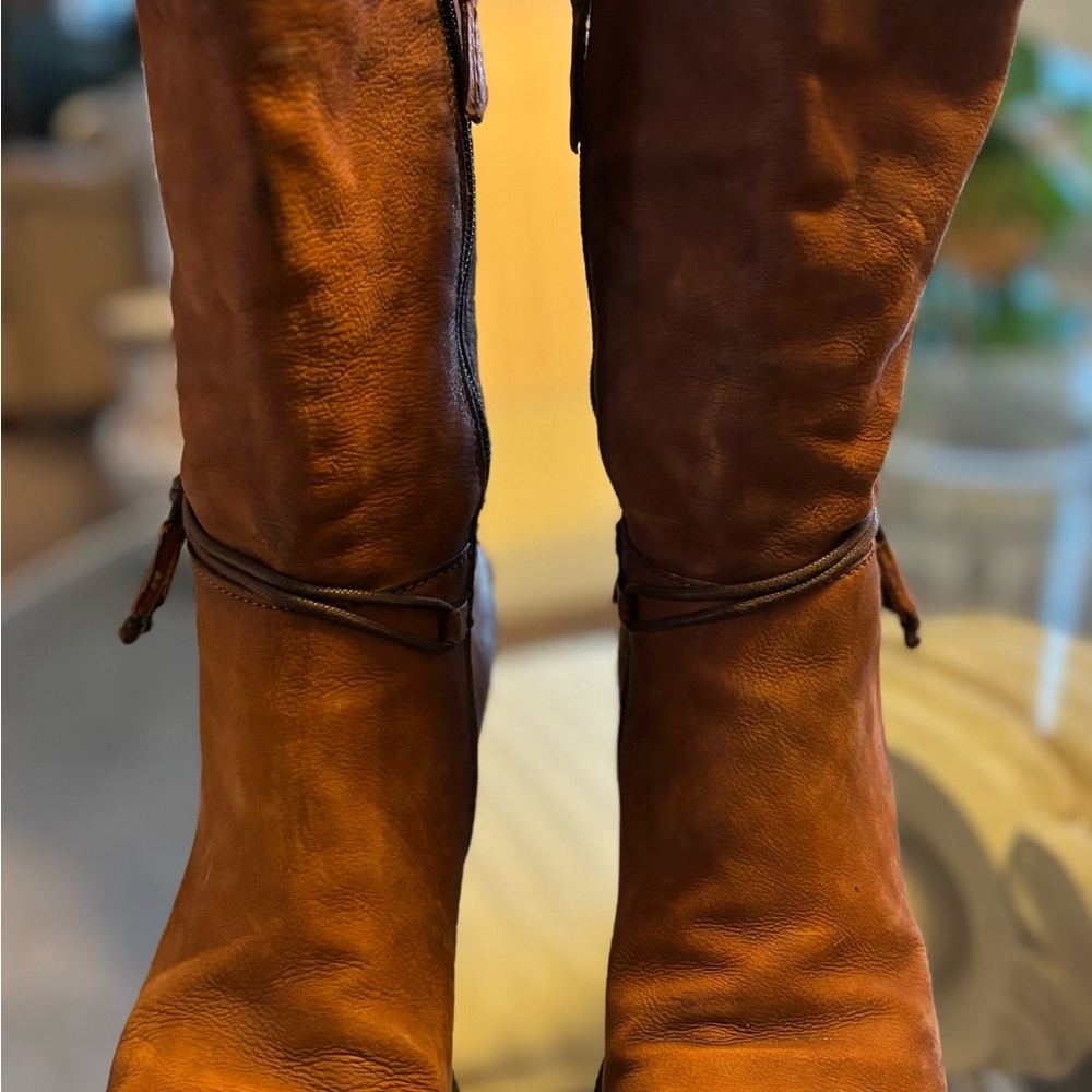TAOS Suede Brown Leather Boots Size 9